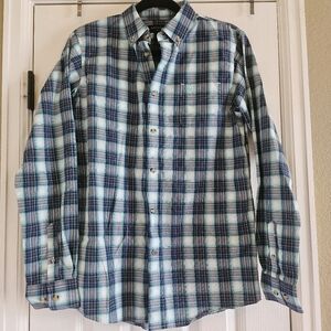 Ariat button-down dress shirt youth size blue and teal